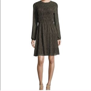 Ditsy Floral Smocked L/S Michael Kors Dress